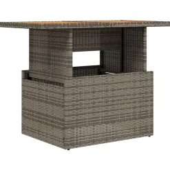 Mobilier De Jardin-vidaXL Table de jardin 100x55x73 cm résine tressée et bois acacia Gris