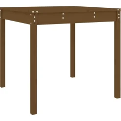vidaXL Table de jardin marron miel 82,5x82,5x76 cm bois massif de pin