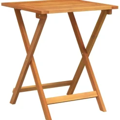 vidaXL Table de Jardin Naturel 60 x 60 x 72 cm Bois d'Acacia Massif