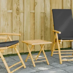 vidaXL Table de jardin pliable 45x45x45 cm bambou