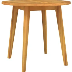 vidaXL Table de jardin Ø85x75 cm Bois d'acacia solide