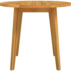 vidaXL Table de jardin Ø85x75 cm Bois d'acacia solide