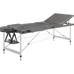 Santé & Beauté-vidaXL Table de massage 3 zones Cadre en aluminium 186x68cm Anthracite