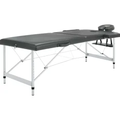vidaXL Table de massage 2 zones Cadre en aluminium 186x68cm
