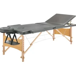 vidaXL Table de massage avec 3 zones Cadre en bois 186x68cm