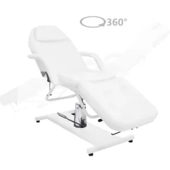 vidaXL Table de massage Blanc 180x62x(87-112) cm