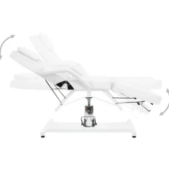 vidaXL Table de massage Blanc 180x62x(87-112) cm