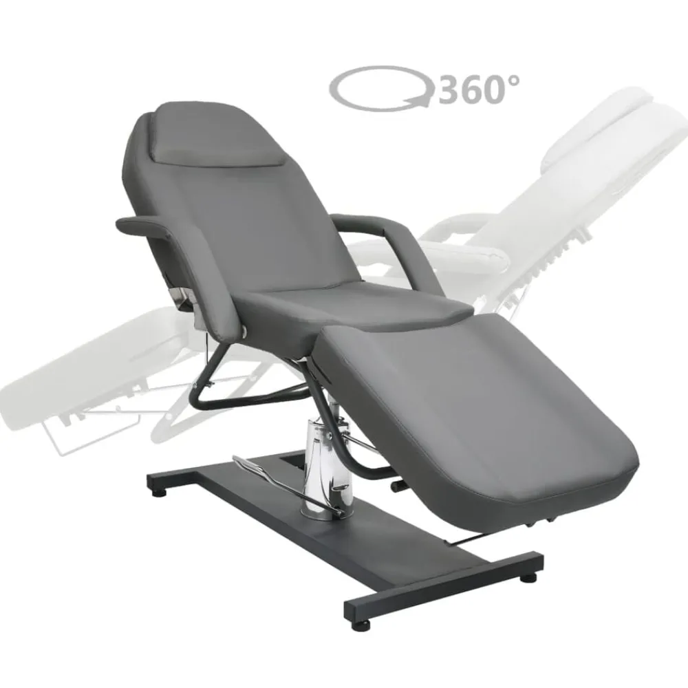 Santé & Beauté-vidaXL Table de massage Gris 180x62x(87-112) cm