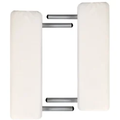 Santé & Beauté-vidaXL Table de massage pliable Blanc crème 2 zones cadre en aluminium Blanc cr&egrave;me