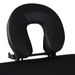 Santé & Beauté-vidaXL Table de massage pliable 2 zones avec cadre en bois Noir
