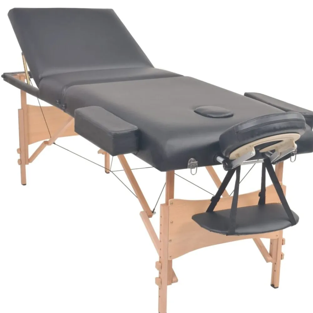 vidaXL Table de massage pliable à 3 zones 10 cm d'épaisseur