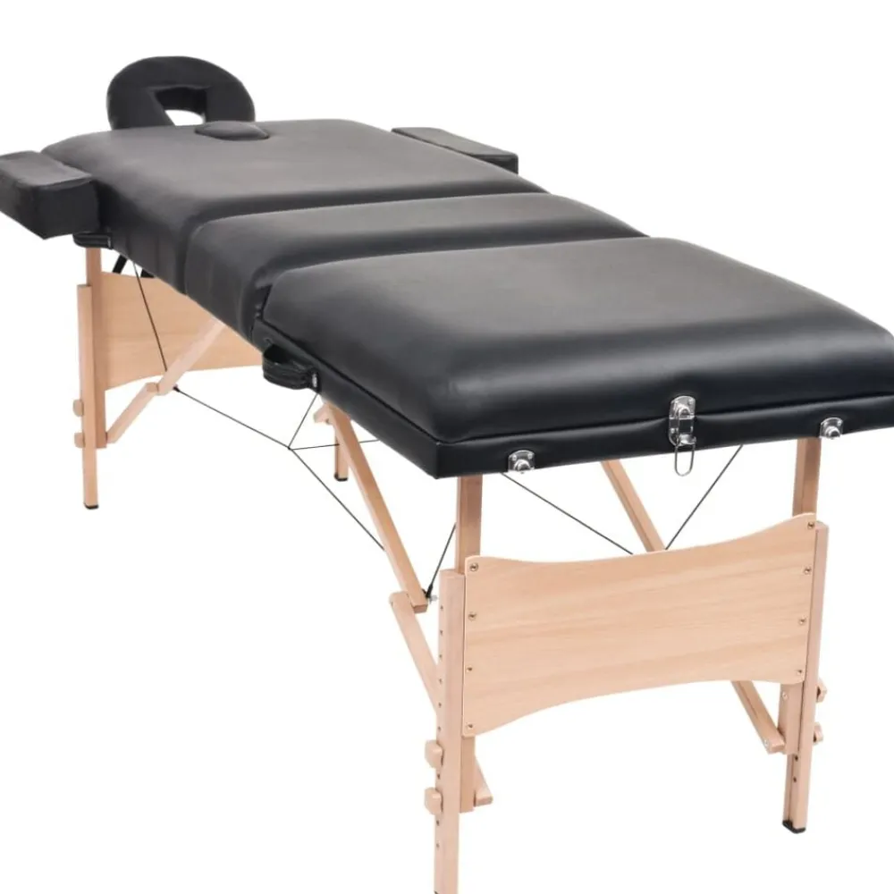vidaXL Table de massage pliable à 3 zones 10 cm d'épaisseur