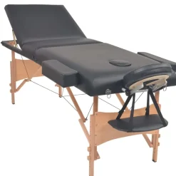 vidaXL Table de massage pliable et tabouret 10 cm d'épaisseur