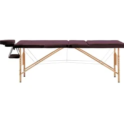 vidaXL Table de massage pliable 3 zones