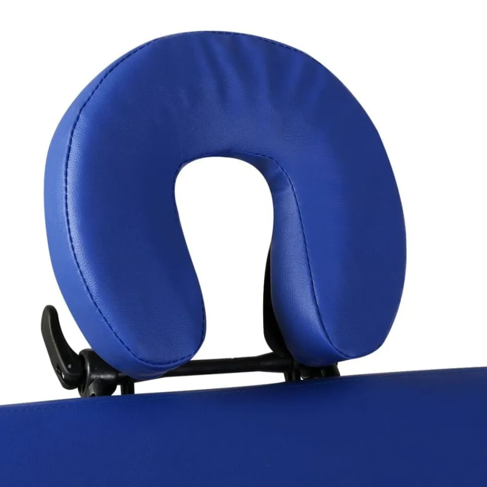 vidaXL Table de massage pliable 2 zones avec cadre en bois