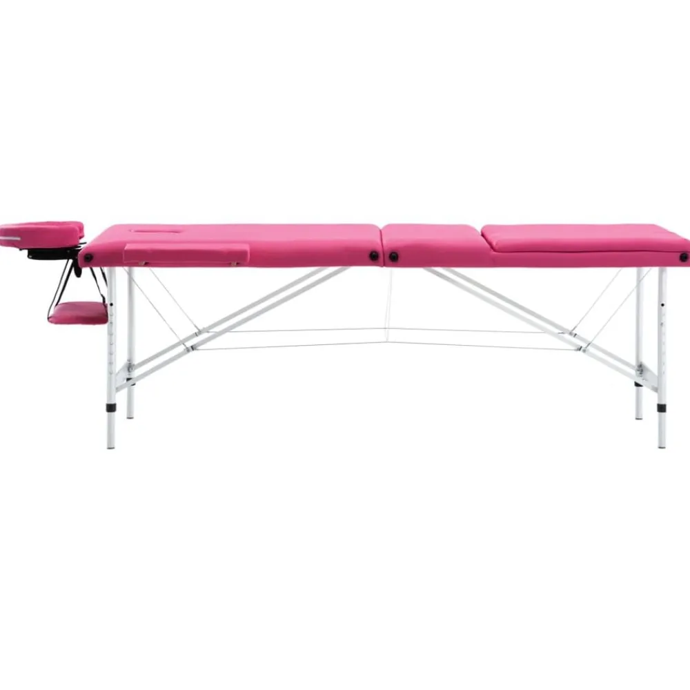 vidaXL Table de massage pliable 3 zones Aluminium