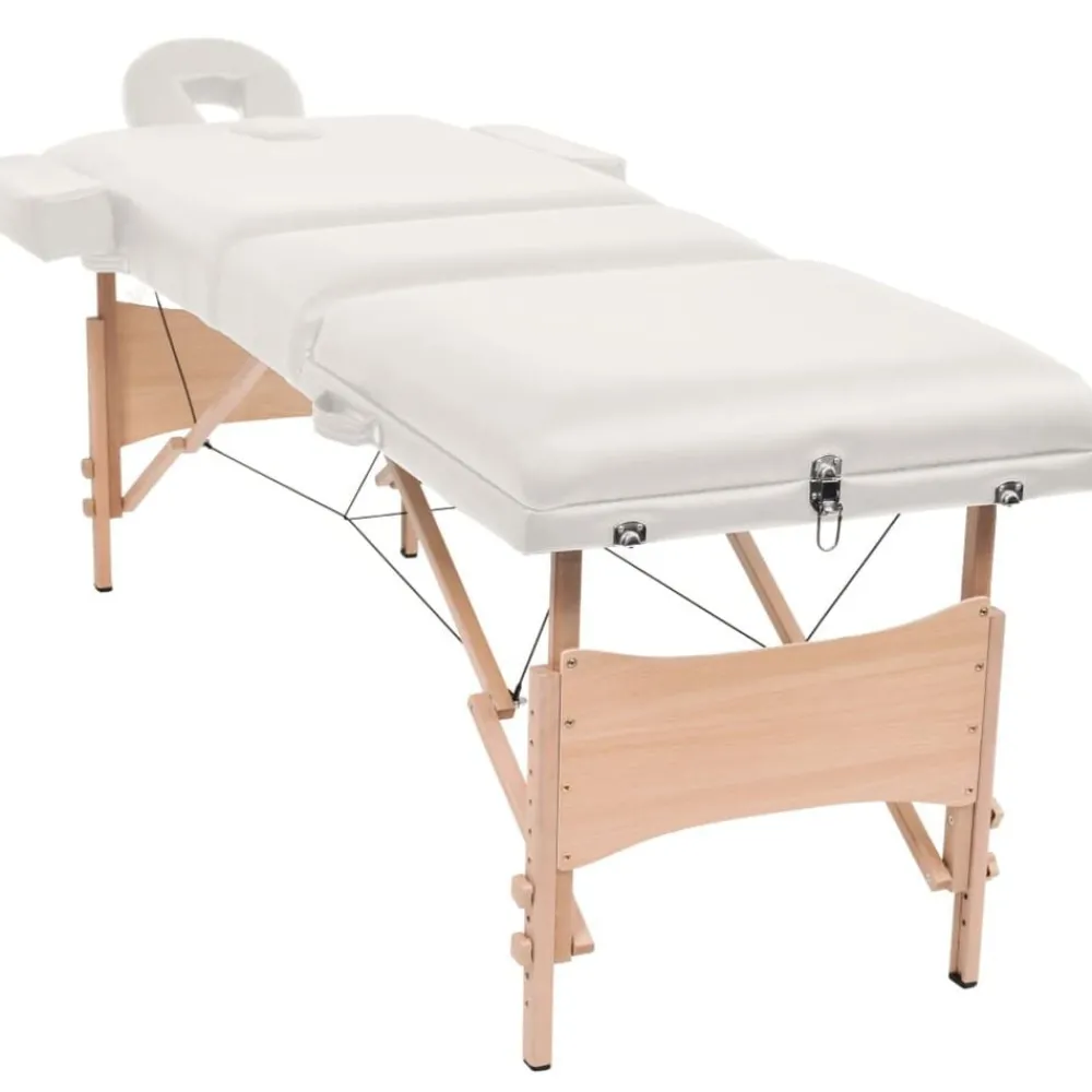 vidaXL Table de massage pliable et tabouret 10 cm d'épaisseur