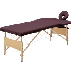 vidaXL Table de massage pliable 2 zones