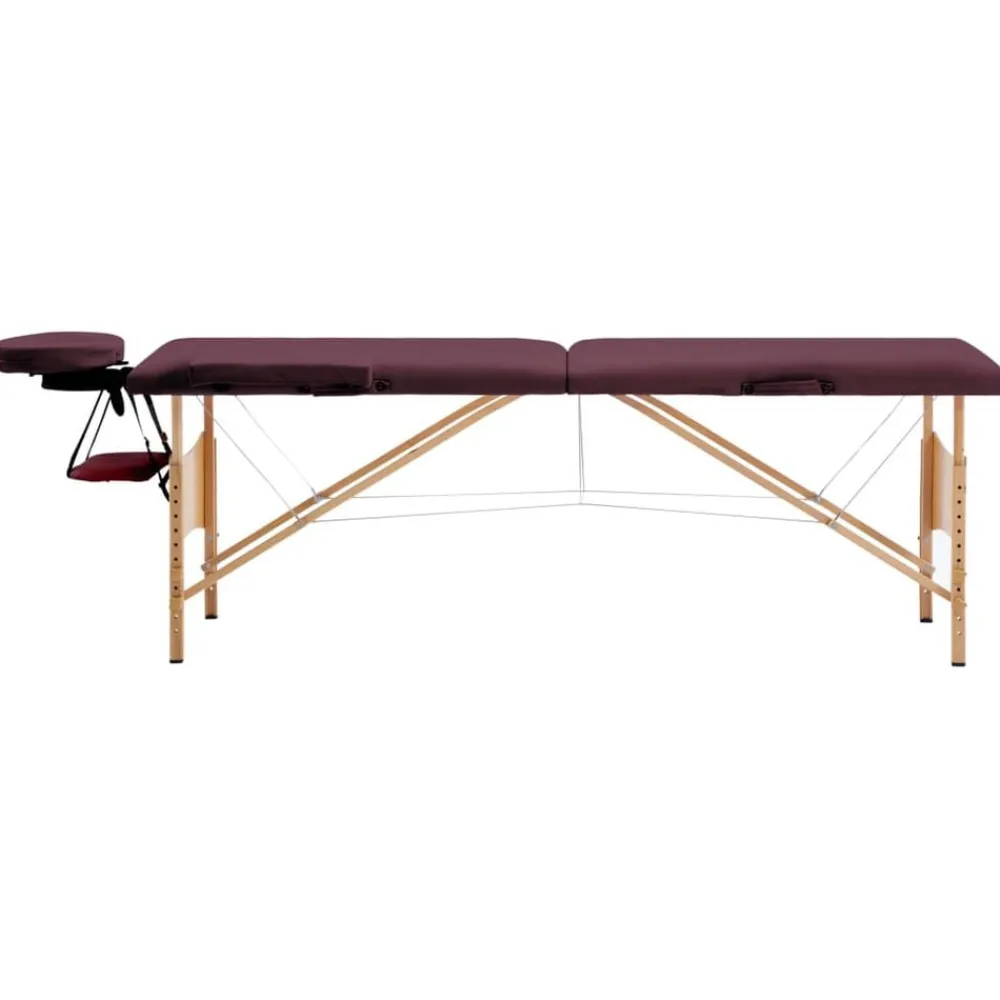 vidaXL Table de massage pliable 2 zones