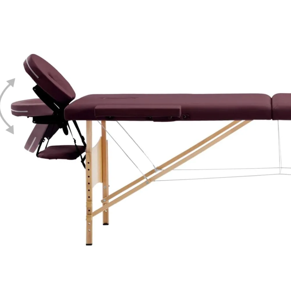 vidaXL Table de massage pliable 2 zones