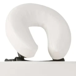 vidaXL Table de massage pliable Blanc crème 3 zones avec cadre en bois