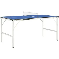 vidaXL Table de ping-pong de 1,5 m avec filet 152 x 76 x 66 cm Bleu