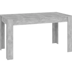 Tables-vidaXL Table de salle à manger 140x74,5x76 cm Aggloméré Gris béton