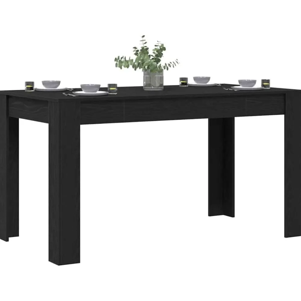 vidaXL Table de salle à manger / Table de repas Chêne noir