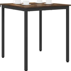 vidaXL Table de salle à manger / Table de repas 70 x 70 x 75 cm MÉTAL