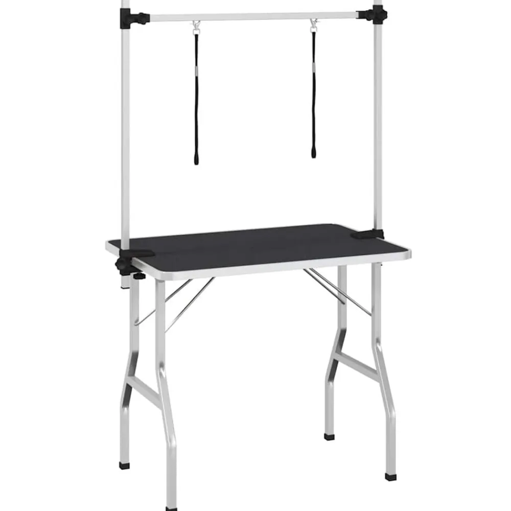 vidaXL Table de Toilettage Ajustable pour Chiens Chats 2 Potences
