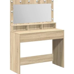 Armoires & Meubles De Rangement-vidaXL Table de Toilette avec étagère Chêne Sonoma 100 x 41 x 135 cm Chêne sonoma