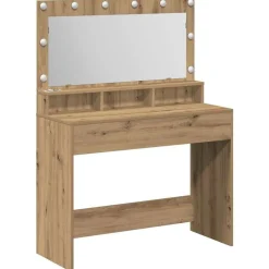 Armoires & Meubles De Rangement-vidaXL Table de Toilette avec miroir Chêne artisanal 100 x 41 x 135 cm ch&ecirc;ne artisanal
