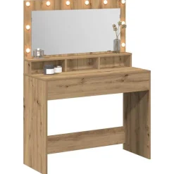 Armoires & Meubles De Rangement-vidaXL Table de Toilette avec miroir Chêne artisanal 100 x 41 x 135 cm chêne artisanal
