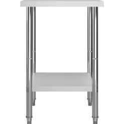 vidaXL Table de travail de cuisine 60x60x85 cm Acier inoxydable