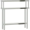 vidaXL Table de travail de cuisine avec étagère 110x30x120 cm inox