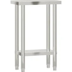 vidaXL Table de travail de cuisine 55x30x85 cm acier inoxydable