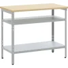 Accessoires De Quincaillerie-vidaXL Table de travail Gris 100 x 55 x 85 cm Acier enduit de poudre