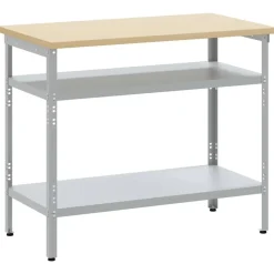 Accessoires De Quincaillerie-vidaXL Table de travail Gris 100 x 55 x 85 cm Acier enduit de poudre