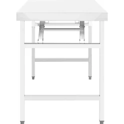 Restauration-vidaXL Table de travail pliable de cuisine 85x60x80cm Acier inoxydable