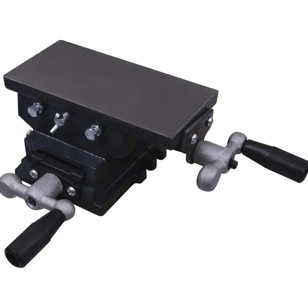 Outils-vidaXL Table d'étau à glissière transversale manuelle