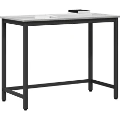 Meubles De Bureau-vidaXL table Gris Sonoma 80 x 50 x 76,5 cm Bois d'ingénierie et acier Sonoma gris