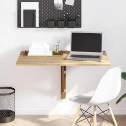 vidaXL Table murale rabattable en chêne 100x60 cm