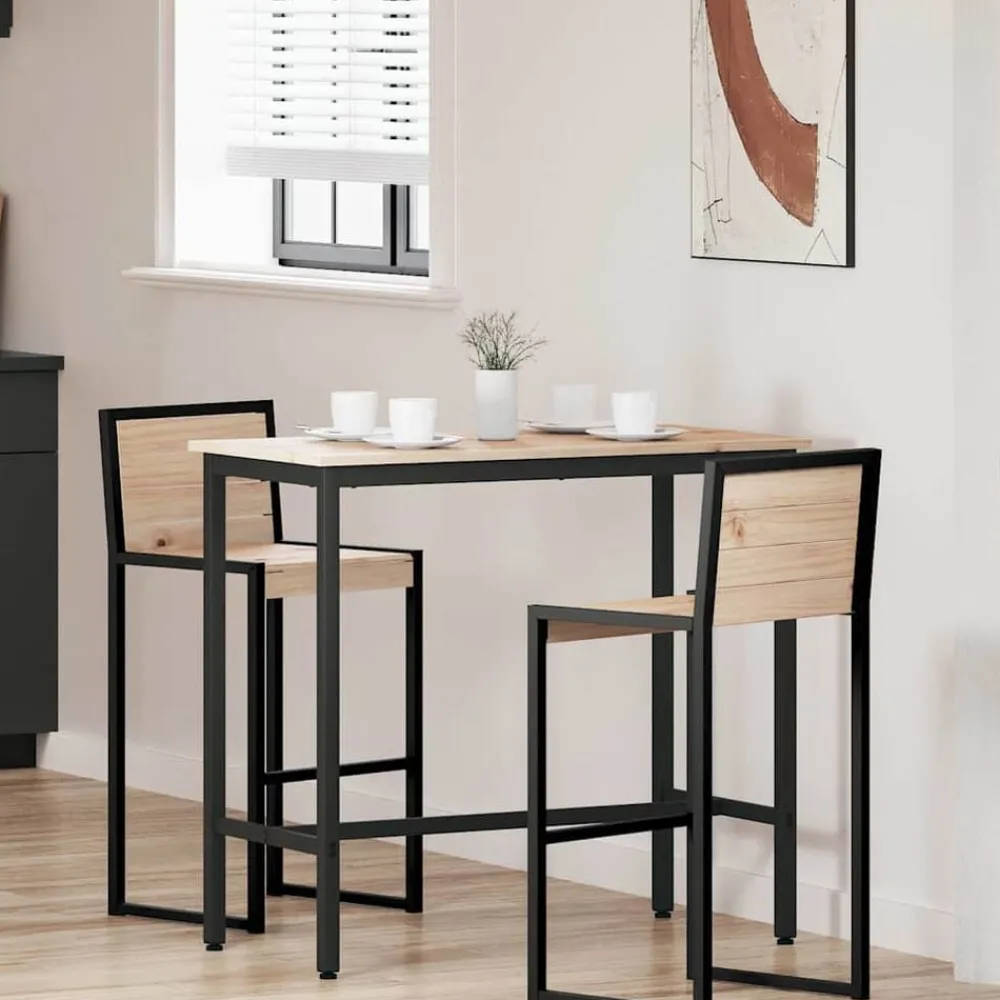 vidaXL table 100 x 50 x 91 cm Bois d'ingénierie et acier