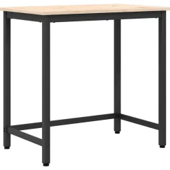 Meubles De Bureau-vidaXL table 80 x 50 x 77 cm Bois d'ingénierie et acier Naturel