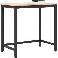 Meubles De Bureau-vidaXL table 80 x 50 x 77 cm Bois d'ingénierie et acier Naturel