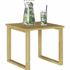 vidaXL table Naturel 40 x 40 x 36 cm Pinède imprégnée