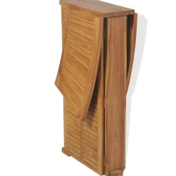 vidaXL Table pliable de bar 155x53x105 cm Bois de teck solide
