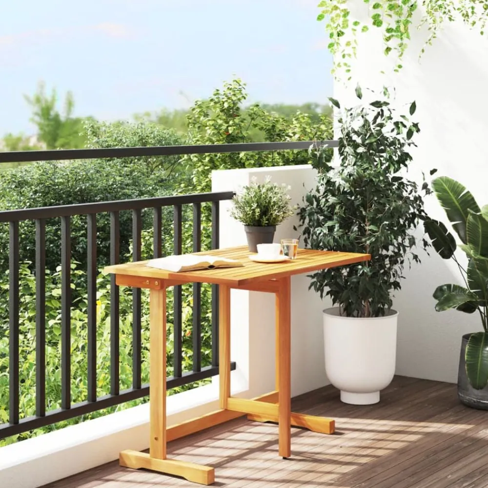 vidaXL Table pliable de balcon 90x60x72 cm bois d'acacia solide