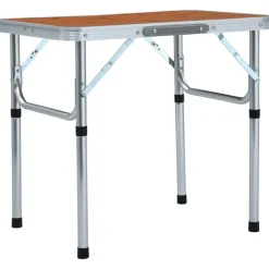 vidaXL Table pliable de camping Aluminium 60x45 cm