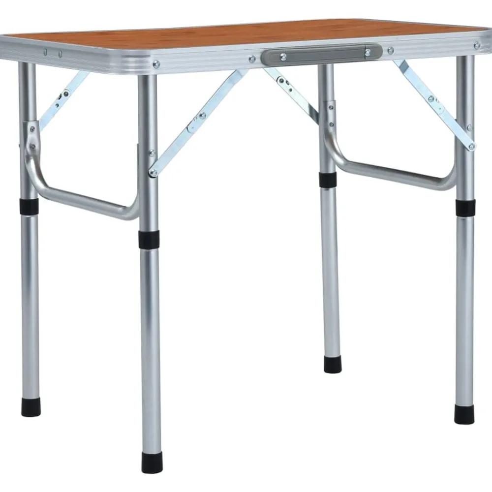 vidaXL Table pliable de camping Aluminium 60x45 cm